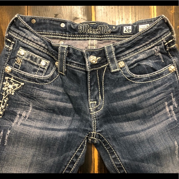 Miss Me JP5377B Boot Cut Dark Jeans. Color DK 26C SZ 26 - Picture 4 of 8